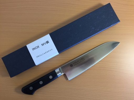 Japanese knife made in Sakai, Santoku stainless steel