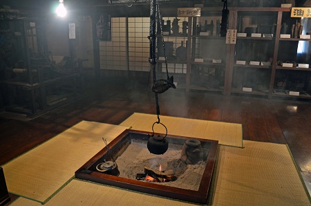 irori stove in traditional living room