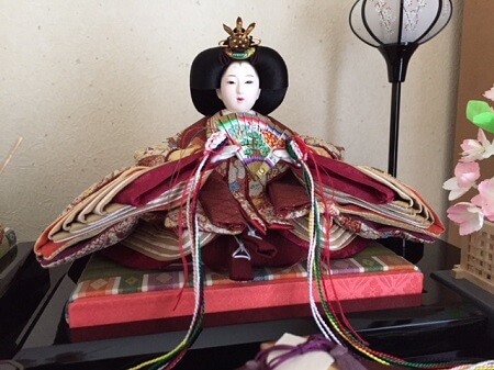 Japanese Hina dolls for girl's festival, details