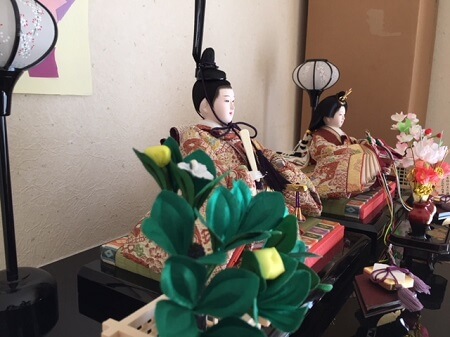 Japanese Hina dolls for girl's festival, details