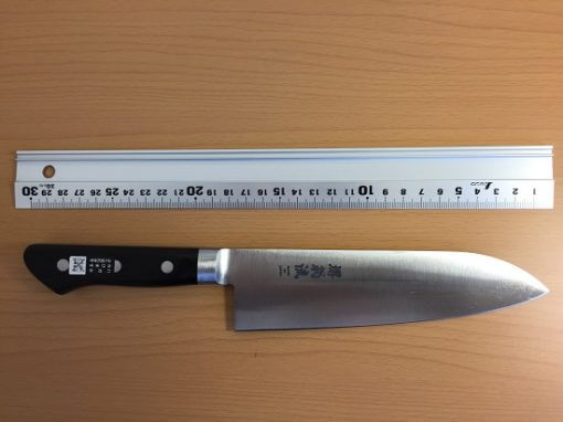 Japanese santoku knife made in Sakai, SK steel
