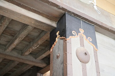 details of an entrance gate to the main building of Himeji Castle and Ninja Hardware
