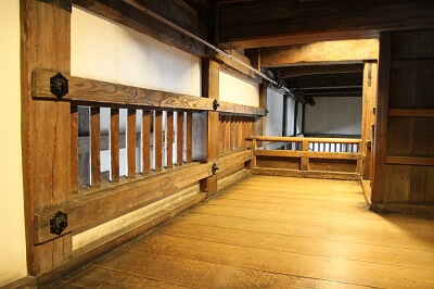 inside the Himeji Castle main building and Ninja Hardware