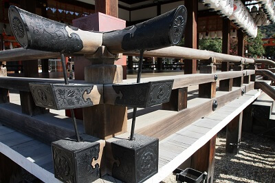 Ninja Hardware used in Yasaka Shrine, Kyoto