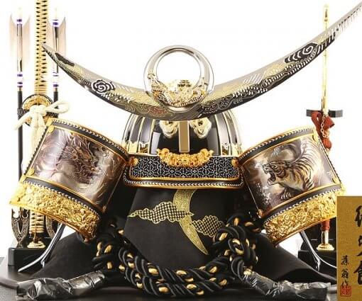 Samurai helmet for sale, Kenshin Uesugi model, details of helmet and accessories