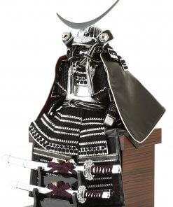 samurai armor Masamune Date model, armor details with Samurai swords