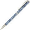 Handmade Ballpoint Pen made in Japan, Mino Washi Japanese paper series, premier quality, Nami pattern Blue