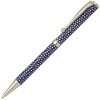 Handmade Ballpoint Pen made in Japan, Mino Washi Japanese paper series, premier quality, Komon pattern Blue
