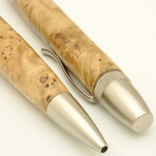 Handmade Ballpoint Pen made in Japan, Precious Wood Series Pen made of Japanese chestnut tree, details