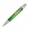 Handmade Ballpoint Pen made in Japan, Sunburst Painted Wood Pen Series, Type-P Candy colors, Curly Maple - Green