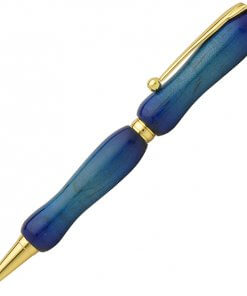 Handmade Ballpoint Pen made in Japan, Sunburst Painted Wood Pen Series, Curly Maple