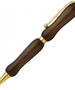 Handmade Ballpoint Pen made in Japan, Sunburst Painted Wood Pen Series, Walnut