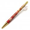 Handmade Ballpoint Pen made in Japan, Mino Washi Japanese paper series, Shidare Red