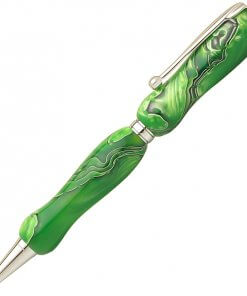 Handmade Ballpoint Pen made in Japan, Acrylic Jewel Series, Lake Green