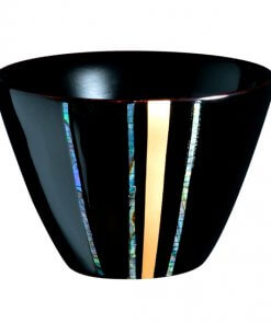 japanese lacquerware for sale, urushi sake cup series, mother-of-pearl crafts on black lacquer cup