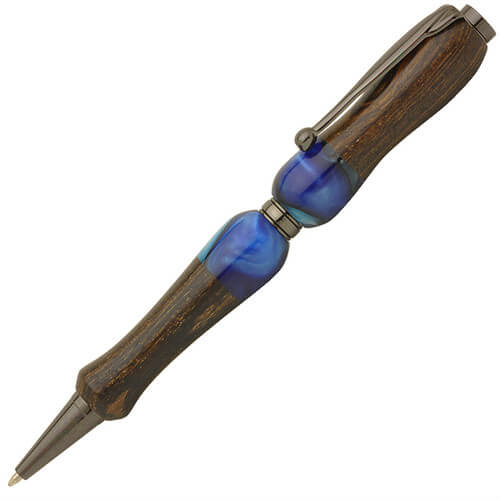 Handmade Ballpoint Pen made in Japan, Acrylic & Wood Series, Rosewood