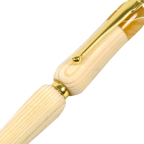 Handmade Ballpoint Pen made in Japan, Hida Tree Series, Cypress, body details