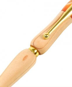 Handmade Ballpoint Pen made in Japan, Hida Tree Series, Cedar, zooming up to its barrel