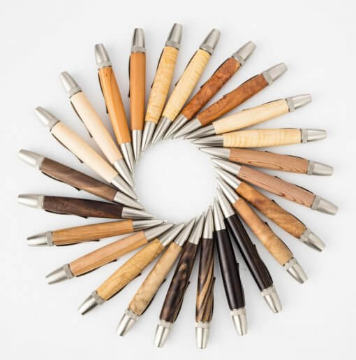 Handmade Ballpoint Pen made in Japan, Precious Wood Pen Series, all lineup