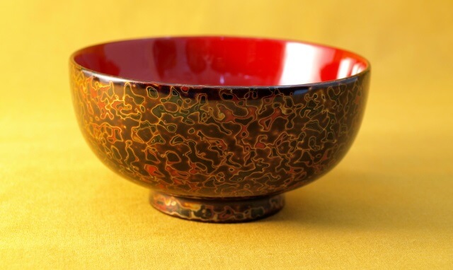 Tsugaru Lacquerware, a traditional Japanese crafts from Aomori, soup bowl