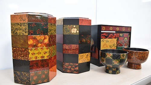 Tsugaru Lacquerware, a traditional Japanese crafts from Aomori, bento lunch box multi layer