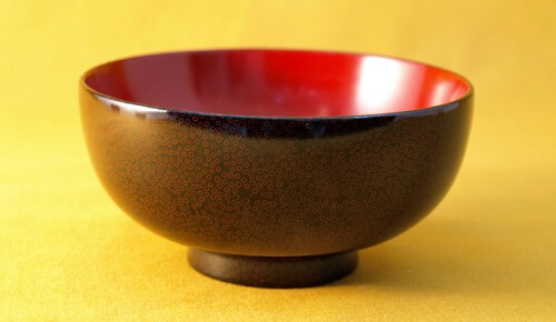 Tsugaru Lacquerware, a traditional Japanese crafts from Aomori, beautiful soup bowl nanako coating