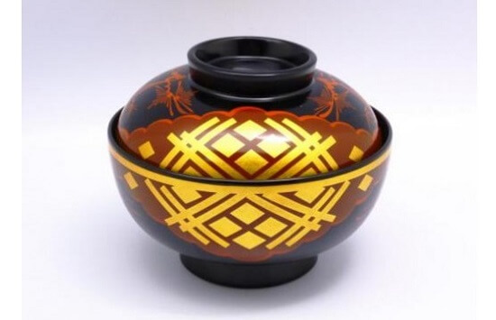 Japanese lacquerware crafts, Hidehira Lacquerware product example, soupbowl