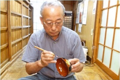 Japanese lacquerware crafts, Hidehira Lacquerware making process of an example product