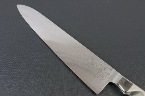 Japanese Chef Knife, Damascus Gyuto size LL, backside details