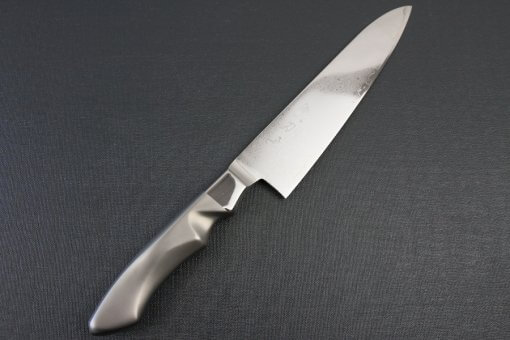 Japanese Chef Knife, Damascus Gyuto, front view