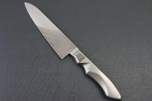 Japanese Chef Knife, Damascus Gyuto, backside view