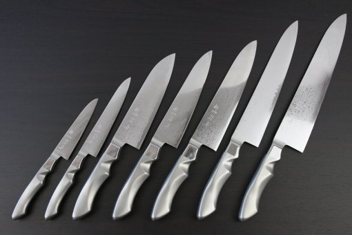 Toshu Damascus Japanese Chef Knife series, full lineup