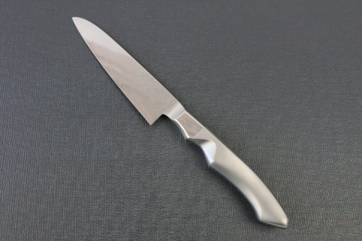 Japanese Chef Knife, Petit utility knife size 120mm, backside view