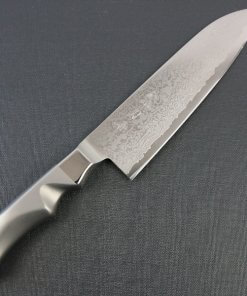Japanese Chef Knife, Damascus Santoku Multi-purpose, front view
