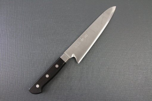 Japanese Highest Quality Chef Knife, Tohu Powder high-speed steel Series, Gyuto chef knife 180mm, entire front view