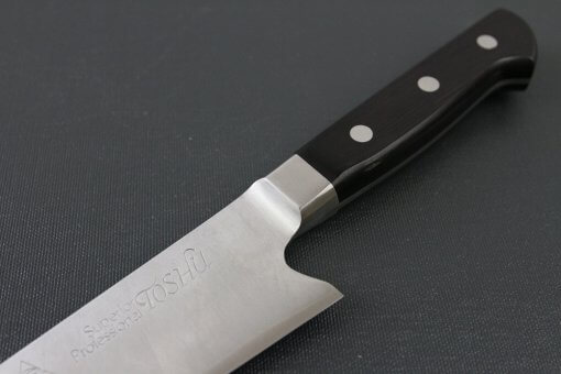 Japanese Highest Quality Chef Knife, Tohu Powder high-speed steel Series, Gyuto chef knife 180mm, diagonal front view
