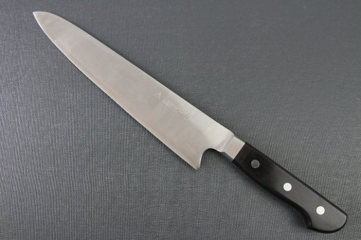 Japanese Highest Quality Chef Knife, Tohu Powder high-speed steel Series, Gyuto chef knife 240mm, backside view