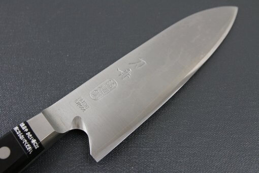 Japanese Highest Quality Chef Knife, Tohu Powder high-speed steel Series, Santoku multi-purpose knife, details of blade front side