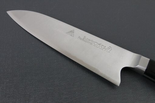Japanese Highest Quality Chef Knife, Tohu Powder high-speed steel Series, Santoku multi-purpose knife 180mm, details of blade backside