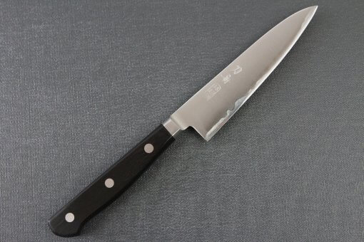 Japanese Highest Quality Chef Knife, Tohu Powder high-speed steel Series, petit knife 120mm, entire front view