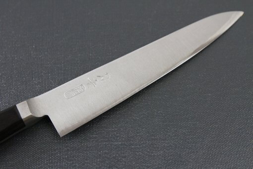 Japanese Highest Quality Chef Knife, Tohu Powder high-speed steel Series, petit knife 150mm, details of blade front side