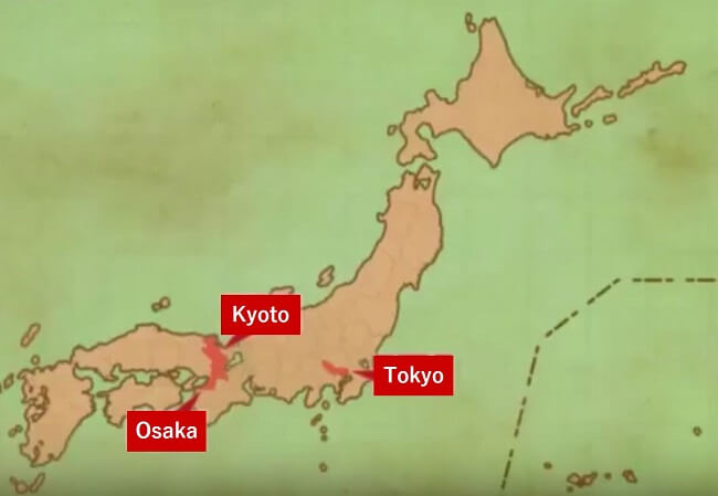 location map of only three Yohen Tenmoku in the world