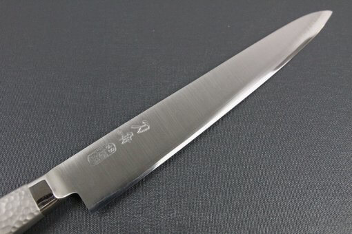 Japanese Chef Knife, Elegance Monaka Series, Sujikiri slicing knife 240mm, details of blade front side