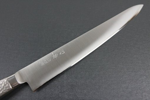 Japanese Chef Knife, Elegance Monaka Series, Sujikiri slicing knife 270mm, details of blade front side