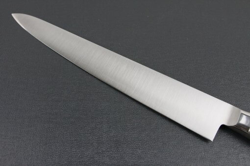 Japanese Chef Knife, Elegance Monaka Series, Sujikiri slicing knife 270mm, details of blade backside