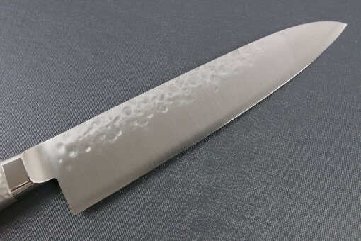 Japanese Chef Knife, Hammer Finish Series, Gyuto chef knife 180mm left-handed, details of blade backside