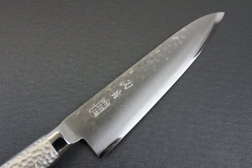 Japanese Chef Knife, Hammer Finish Series, Gyuto chef knife 180mm, details of blade front side