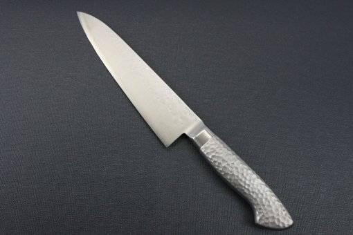 Japanese Chef Knife, Hammer Finish Series, Gyuto chef knife 180mm, backside view