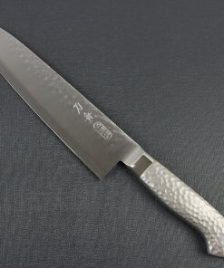 Japanese Chef Knife, Hammer Finish Series, Gyuto chef knife 210mm left-handed, front view