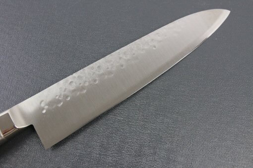 Japanese Chef Knife, Hammer Finish Series, Gyuto chef knife 210mm left-handed, details of blade backside